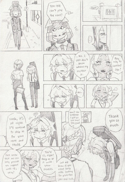 Tadaleon AU (Part 1), 2025, Pencil on paper, Fan/Personal work
