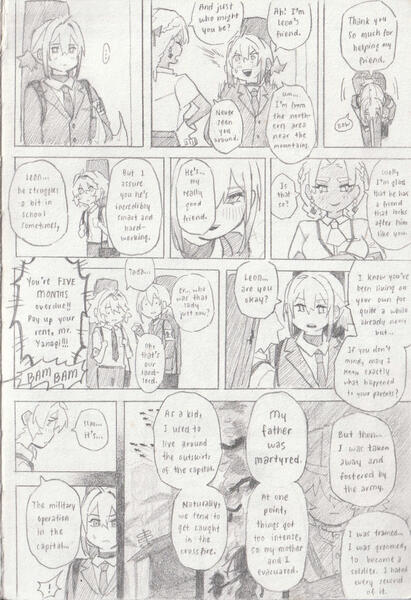 Tadaleon AU (Part 2), 2025, Pencil on paper, Fan/Personal work