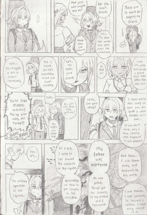 Tadaleon AU (Part 2), 2025, Pencil on paper, Fan/Personal work