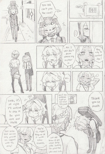 Tadaleon AU (Part 1), 2025, Pencil on paper, Fan/Personal work